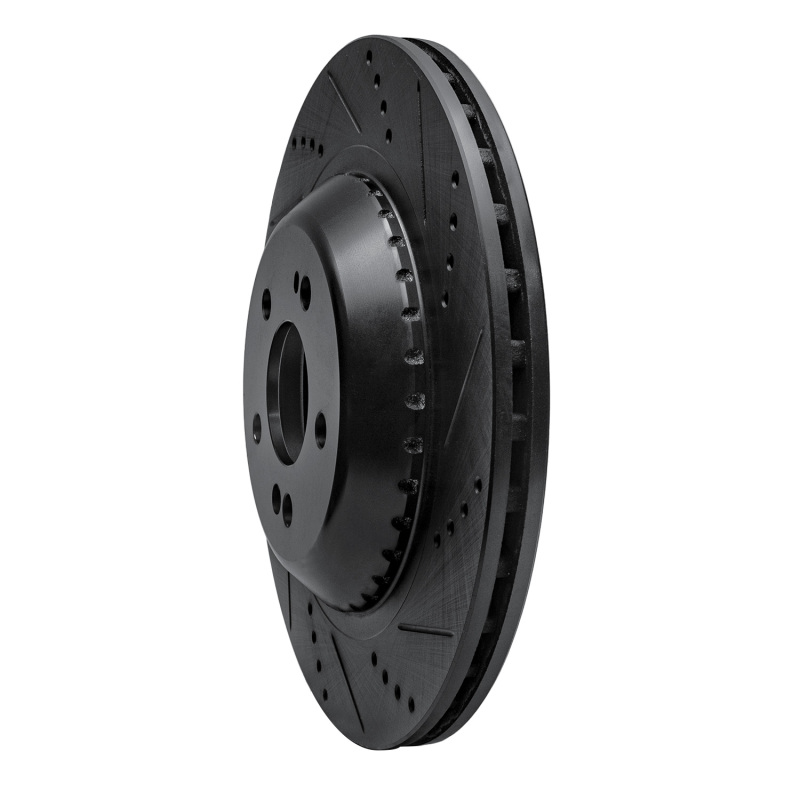 Mercedes-Benz S400 Brake Rotor (1) - Rear Right - R1 Concepts - Drill & Slot - Black - `14-`21
